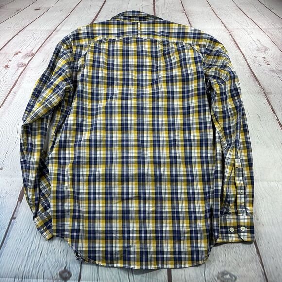 Banana Republic Shirt Men's M Long Sleeve Button Up Soft Wash Yellow Plaid - Picture 9 of 9